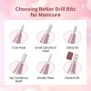 imageJODSONE Professional Electric Nail Drill 20000RPM Low Noise Work efficiently with 6 Replacement Drills for Salon and Home UseRose Gold