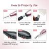 imageJODSONE Professional Electric Nail Drill 20000RPM Low Noise Work efficiently with 6 Replacement Drills for Salon and Home UseRose Gold