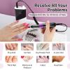 imageJODSONE Professional Nail Drill 45000 RPM Rechargeable Nail File for Nail Gel Removal Low Noise Portable for Home and Salon
