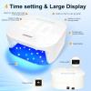imageJODSONE Professional U V Nail Lamp with 4 Timed Digital Reversible Display Nail Lamp Large LCD Display Rechargeable for Salon or Home Use