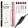 imageJODSONE 20000 RPM Portable Nail Drill Multifunctional Low Noise with LED Display Rechargeable Professional Nail Drill for Home Nail Salon PinkRose Gold