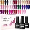 imageJODSONE 23PCS Gel Nail Polish Set 20 translucent Jelly Color Natural and Elegant Long Lasting Suitable for Home and Salon20color set 10