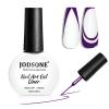 imageJODSONE 2pcs Metallic Nail Art Gel Liner Gold Mirror Chrome and Silvery 3D Effect Gel Nail Polish Thin Brush Metal Painted DIY at Home Salon Quality Gift for WomenLB17Dark Purple
