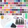 imageJODSONE Gel Nail Set 203 Colors High Shine Gorgeous Gel Polish Base Top Matte Coat Nice Gifts Show Charm95KIT01