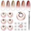 imageJODSONE Pat Painting Gel Nail Polish 6 PCS Gradient Design with 50 PCS Soft Nail Sponges ampamp Grabbing Pen Gradient Blush Effect Nail Art Gel Paint for Manicure Salon6ColorPPG2