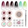 imageJODSONE Pat Painting Gel Nail Polish 6 PCS Gradient Design with 50 PCS Soft Nail Sponges ampamp Grabbing Pen Gradient Blush Effect Nail Art Gel Paint for Manicure Salon6ColorPPG3