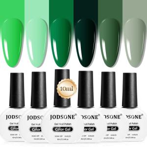 imageJODSONE 10ml 6 Colors Jelly Gel Nail Polish Set Ocean Blue Turquoise Gel Polish with Crystal Long Lasting All Seasons Need U V Lamp6colors3
