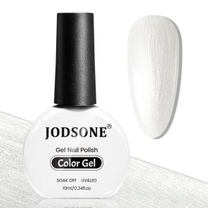 imageJODSONE 10ml Cat Eye Gel Nail Polish Glitter Silver Gel Polish with Magnet Soak Off U V Lamp Silver Shimmer Nail Art Manicure Salon DIY HomeB1003