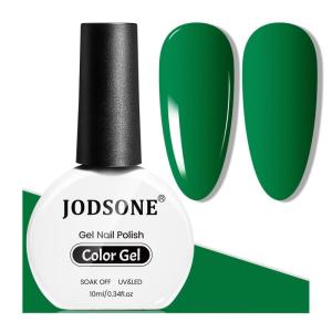 imageJODSONE 10ml Gel Nail Polish Bright Green Polish Green Color High Gloss Soak Off U V Gel Nail Manicure Salon DIY at HomeB13