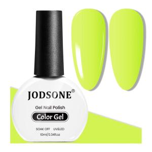 imageJODSONE 10ml Gel Nail Polish Bright Green Polish Green Color High Gloss Soak Off U V Gel Nail Manicure Salon DIY at HomeB44