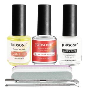 imageJODSONE 15ML Gel Nail Remover No Need Soaking or Wrapping Gel Remover for Nails 35 Minutes Easy And Quick15ml Gel Nail Polish Remover Kit