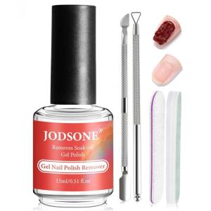imageJODSONE 15ML Gel Nail Remover No Need Soaking or Wrapping Gel Remover for Nails 35 Minutes Easy And Quick15ml Gel Nail Polish Set