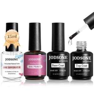 imageJODSONE 15ML Nail Primer Base Coat Top Coat Glossy Quick Drying Durable DIY Nail Art Design Long Lasting Gift15MLDPBT