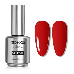 imageJODSONE Art Gel Liner Set 10 Colors Black Red Blue Need U V Lamp Cured with Thin Brush Gift for Girls at Home Salon DesignRed