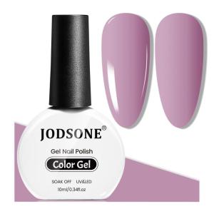 imageJODSONE Gel Nail Polish 10ml Light Purple Gel Polish Nail Soak Off U V LED Nail Lamp Art Manicure Salon DIY Home Gift for Women Girls