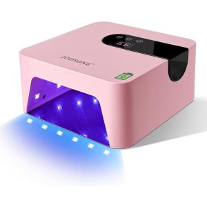 imageJODSONE Gel U V LED Nail Lamp 120W U V Light for Gel Nails with 45 PCS LED Beads Nail Light with Automatic Sensor Suitable for Home and SalonPink