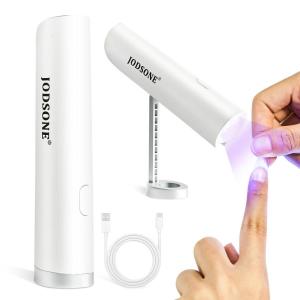 imageJODSONE Handheld U V Lamp with Stand Portable Compact Nail Lamp USB Rechargeable Nail Dryer for Home DIY Nail Salon White
