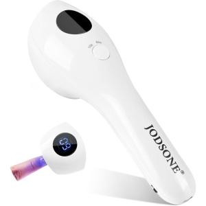 imageJODSONE Mini U V Portable Handheld Nail Lamp Rechargeable Model with LED Display Fast Drying for Home TravelingLight White