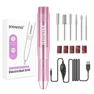 imageJODSONE Professional Electric Nail Drill 15000RPM USB Plugin Model 6 Replacement Bits Low Noise For Home Nail Salon