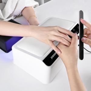 imageJODSONE Professional Nail Lamp 4 Timers Removable Base Smart Touch Screen Large Space U V Lamp for Gel PolishWhite