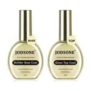 imageJODSONE Top Coat ampamp Base Coat Gel Polish2Pcs 165ml No Wipe Base Coat and Top Coat Set for Long Lasting Need U V Lamp Cured at Home DIY Nail Salon Girl GiftBuilder Base Coat and Glass Top Coat Set
