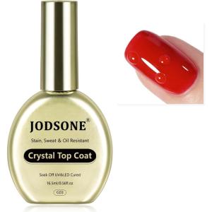 imageJODSONE Top Coat ampamp Base Coat Gel Polish2Pcs 165ml No Wipe Base Coat and Top Coat Set for Long Lasting Need U V Lamp Cured at Home DIY Nail Salon Girl GiftStainResistant Gel Top Coat