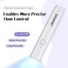 imageJODSONE Handheld Small U V Nail Lamp with Magnet and LCD Display Rechargeable Portable Mini Nail Lamp for Home DIY Manicure PinkLight White