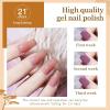 imageJODSONE Patting Gel Nail Polish Kit 9 Colors U VLED Gradient Painting Sponge Gel Kit with 50 PCS Nail Sponges and Grabbing Pen for Home amp Salon Use60SET 01