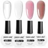 imageJODSONE Builder Gel for Nails10ml 4Pcs Builder Gel Set Jelly Pink Nude Whitefor Nail Extension Strengthening amp Thickening SolutionLong Lasting U V Light CureGF301GF303 GF306