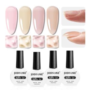 imageJODSONE Builder Gel for Nails10ml 4Pcs Builder Gel Set Jelly Pink Nude Whitefor Nail Extension Strengthening amp Thickening SolutionLong Lasting U V Light CureGJ09GJ12