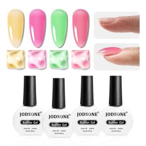 imageJODSONE Builder Gel for Nails10ml 4Pcs Builder Gel Set Jelly Pink Nude Whitefor Nail Extension Strengthening amp Thickening SolutionLong Lasting U V Light CureGJ16GJ19