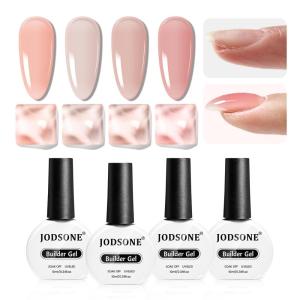 imageJODSONE Builder Gel for Nails10ml 4Pcs Builder Gel Set Jelly Pink Nude Whitefor Nail Extension Strengthening amp Thickening SolutionLong Lasting U V Light CureGJ05GJ08
