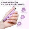 imageJODSONE 3in1 Cat Eye Magnet Nail Art ToolBlack Cylindrical amp Round Ball Nail Magnet Pens MultiEffect Magnets for Cat Eye Gel Polish DIY at Home SalonPurple