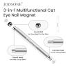 imageJODSONE 3in1 Cat Eye Magnet Nail Art ToolBlack Cylindrical amp Round Ball Nail Magnet Pens MultiEffect Magnets for Cat Eye Gel Polish DIY at Home SalonSilver