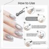 imageJODSONE 3in1 Cat Eye Magnet Nail Art ToolBlack Cylindrical amp Round Ball Nail Magnet Pens MultiEffect Magnets for Cat Eye Gel Polish DIY at Home SalonSilver