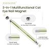 imageJODSONE 3in1 Cat Eye Magnet Nail Art ToolBlack Cylindrical amp Round Ball Nail Magnet Pens MultiEffect Magnets for Cat Eye Gel Polish DIY at Home SalonGreen