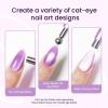 imageJODSONE 3in1 Cat Eye Magnet Nail Art ToolBlack Cylindrical amp Round Ball Nail Magnet Pens MultiEffect Magnets for Cat Eye Gel Polish DIY at Home SalonPurple