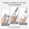 imageJODSONE 3in1 Cat Eye Magnet Nail Art ToolBlack Cylindrical amp Round Ball Nail Magnet Pens MultiEffect Magnets for Cat Eye Gel Polish DIY at Home SalonSilver