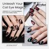 imageJODSONE 3in1 Cat Eye Magnet Nail Art ToolBlack Cylindrical amp Round Ball Nail Magnet Pens MultiEffect Magnets for Cat Eye Gel Polish DIY at Home SalonBlack