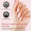 imageJODSONE Gel Nail Kit Short Teardrop Nail Tips 480PCS Mini Rechargeable Nail Lamp Pre Shaped Clear Full Cover Fake Nails Tips with Nail Glue amp Top Coat U V LED Curing Lamp DIY Manicure Gifts for WomenLamp Clear Nail TipsLong Almond1