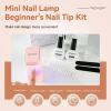imageJODSONE Gel Nail Kit Short Teardrop Nail Tips 480PCS Mini Rechargeable Nail Lamp Pre Shaped Clear Full Cover Fake Nails Tips with Nail Glue amp Top Coat U V LED Curing Lamp DIY Manicure Gifts for WomenLamp Clear Nail TipsSquare1