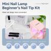 imageJODSONE Gel Nail Kit Short Teardrop Nail Tips 480PCS Mini Rechargeable Nail Lamp Pre Shaped Clear Full Cover Fake Nails Tips with Nail Glue amp Top Coat U V LED Curing Lamp DIY Manicure Gifts for WomenLamp Clear Nail TipsShort Water drop1