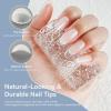 imageJODSONE Gel Nail Kit Short Teardrop Nail Tips 480PCS Mini Rechargeable Nail Lamp Pre Shaped Clear Full Cover Fake Nails Tips with Nail Glue amp Top Coat U V LED Curing Lamp DIY Manicure Gifts for WomenLamp Clear Nail TipsShort Water drop1