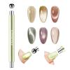 imageJODSONE 3in1 Cat Eye Magnet Nail Art ToolBlack Cylindrical amp Round Ball Nail Magnet Pens MultiEffect Magnets for Cat Eye Gel Polish DIY at Home SalonGreen