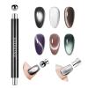 imageJODSONE 3in1 Cat Eye Magnet Nail Art ToolBlack Cylindrical amp Round Ball Nail Magnet Pens MultiEffect Magnets for Cat Eye Gel Polish DIY at Home SalonBlack