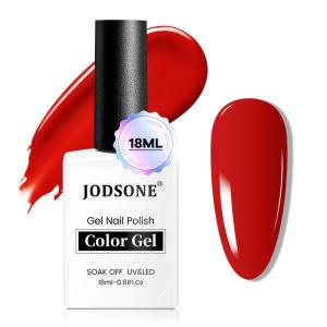 imageJODSONE Gel Nail Polish 18ml Light Red Gel Polish LongLasting Art Design Manicure Salon DIY At Home Soak Off U V LED Nail Art Gifts for Women