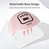 imageJODSONE Pink U V Nail Lamp for Gel Nail Polish Manicure Light with 4 Timers amp Automatic Sensor Nail Dryer Curing LED LightLight Pink