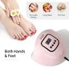 imageJODSONE Pink U V Nail Lamp for Gel Nail Polish Manicure Light with 4 Timers amp Automatic Sensor Nail Dryer Curing LED LightLight Pink