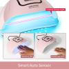 imageJODSONE Pink U V Nail Lamp for Gel Nail Polish Manicure Light with 4 Timers amp Automatic Sensor Nail Dryer Curing LED LightLight Pink