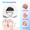 imageJODSONE Pink U V Nail Lamp for Gel Nail Polish Manicure Light with 4 Timers amp Automatic Sensor Nail Dryer Curing LED LightLight White